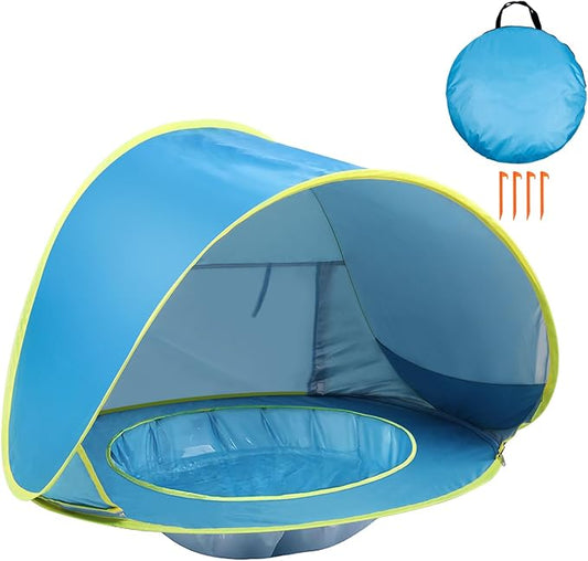 Baby Beach Tent Pop Up Beach Tent Baby Tent for Beach, Portable Shade Pool UV Protection Sun Shelter for Infant