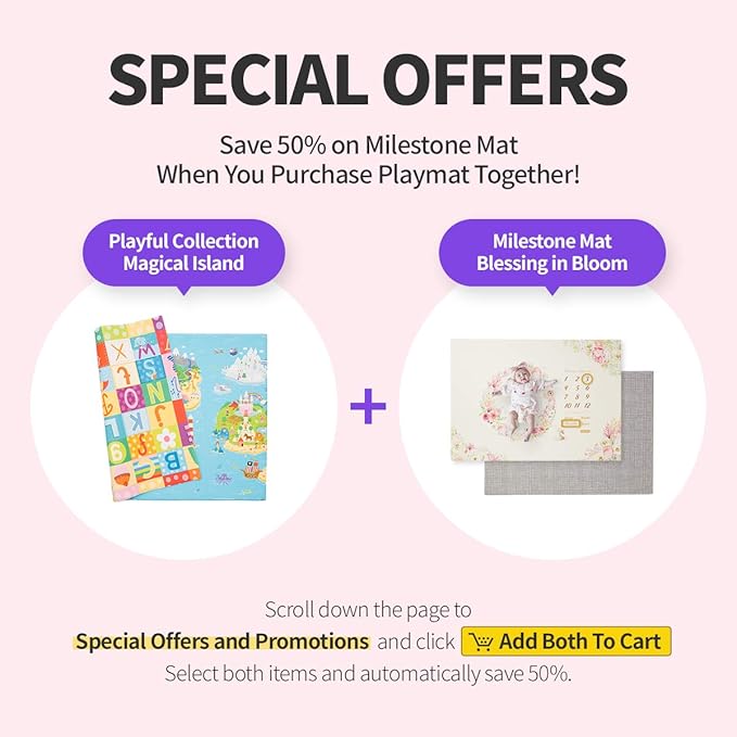 Baby Care Play Mat (Large, Playful - Magical Island) 82'' x 55'' Original One-Piece Reversible Rollable Waterproof Play Mat for Infants, Babies, Toddler, and Kids