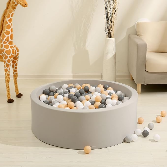 GOGOSO Ball Pits Balls for Toddlers Pack of 50 100 200 Plastics Shape Ball Non-Phthalate Non-BPA Non-Toxic 2.2-Inch Crush Proof Play Balls