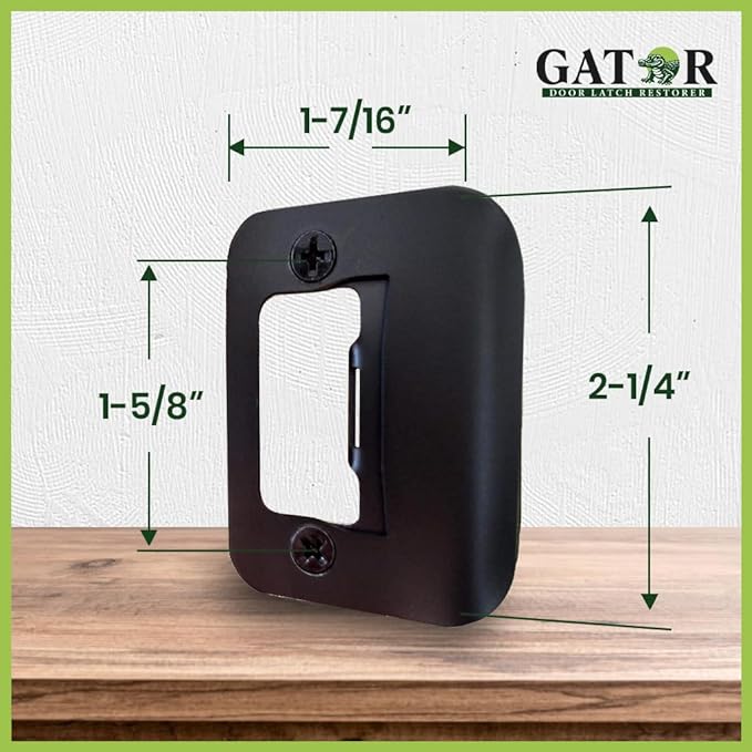 Gator Door Latch Restorer - Strike Plate (Oil Rubbed Bronze)