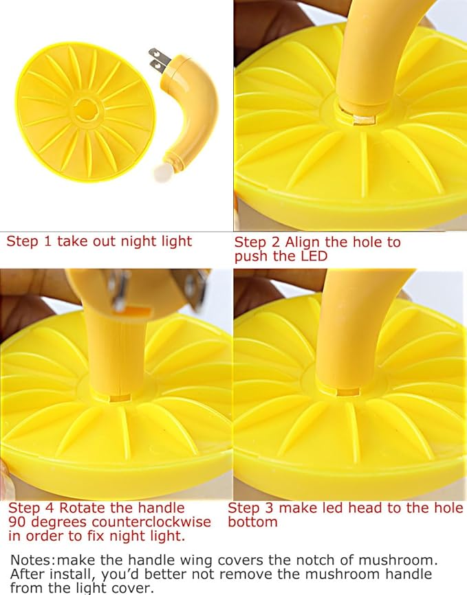 AUSAYE 5 Pack Sensor LED Night Lights Plug in Lamp Mushroom Light for Adults Kids NightLight Bedroom,Bathroom,Toilet,Hallway,Stairs,Kitchen,Basement Warm Yellow