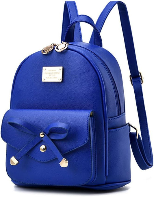 I IHAYNER Girls Bowknot Cute Leather Backpack Mini Backpack Purse for Women