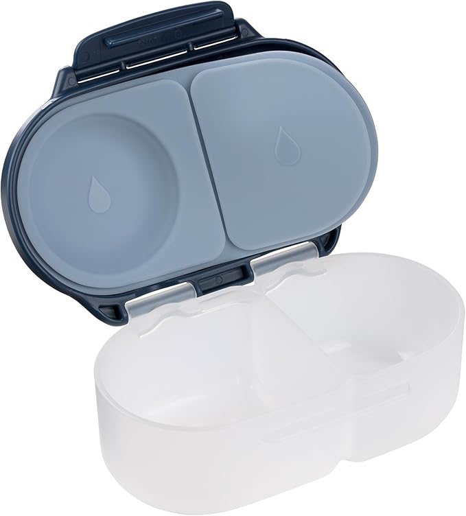 b.box Snack Containers for Kids, Toddler Snack Box Container, Reusable Small Bento Box for Lunch, School & Travel, Leak Proof, BPA free, Dishwasher Safe, Ages 4 months+ (Midnight, 12oz)
