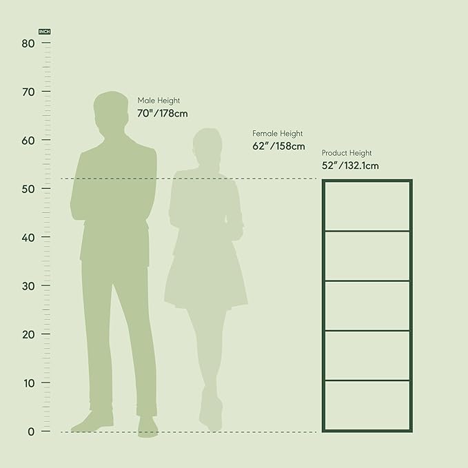 Furinno Luder Bookcase / Bookshelf / Storage Shelves, 5-Tier, French Oak