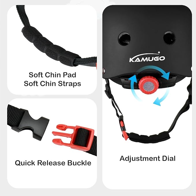 KAMUGO Kids Bike Helmet,Toddler Helmet Adjustable Kids Bicycle Helmet Girls Or Boys Ages 2-8/8-14 Years Old Multi-Sports for Cycling Skateboard Scooter