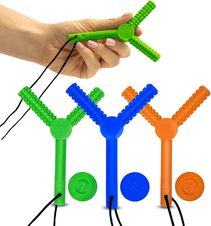 Gafly FlexiChew (Level 1, 2, 3) - Chew Necklaces for Sensory Kids - Autism Chew Toys Sensory with Three Levels of Hardness - Chewy Necklace Sensory - Silicone Made Chew Tubes for Kids