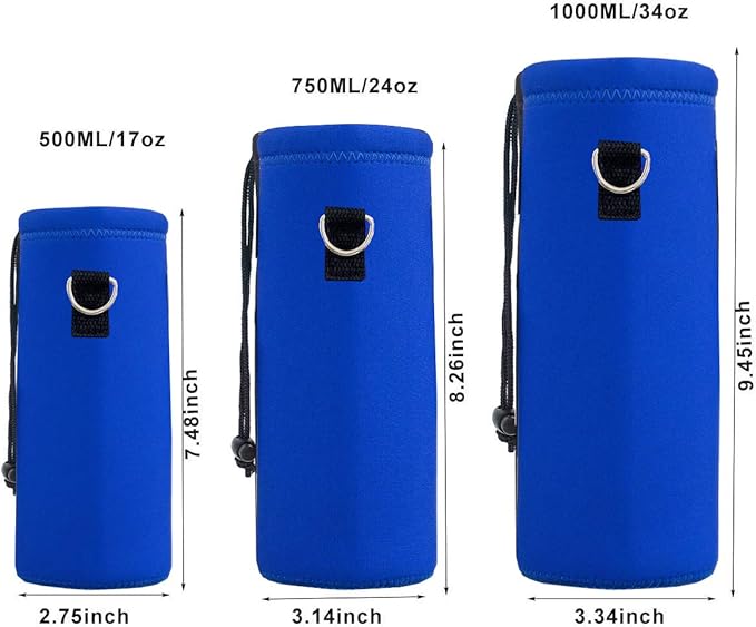 AUPET Water Bottle Bag Carrier,24oz/32oz Insulated Neoprene bottle Sling Holder Case Pouch Cover for 1000ML/750ML Bottles with Shoulder Strap for walking
