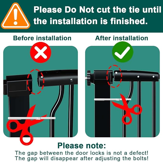 Fairy Baby 40.5" Extra Tall Baby Gate for Stairs, 65.8"-72.2" Extra Wide Long Dog Pet Gate Indoor for House, Safety Child Toddler Gate, Metal Auto Close Doggie Puppy Gates Barrier for Doorway, Black