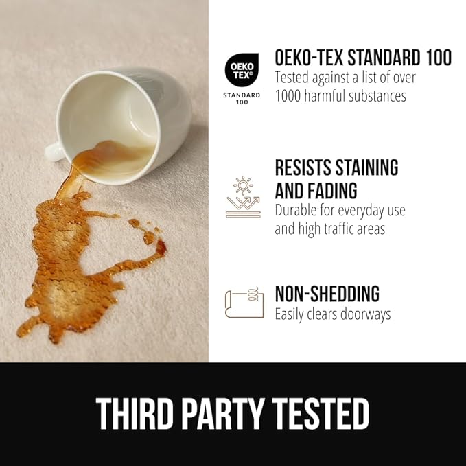 GORILLA GRIP Ultra Soft Washable Area Rug, 6x9, Stain and Slip Resistant Plush Thick Carpet for Bedroom Living Room, No Shed Floor Rugs Pet Friendly, Dorm Essentials, Kids Nursery Home Decor Dark Gray