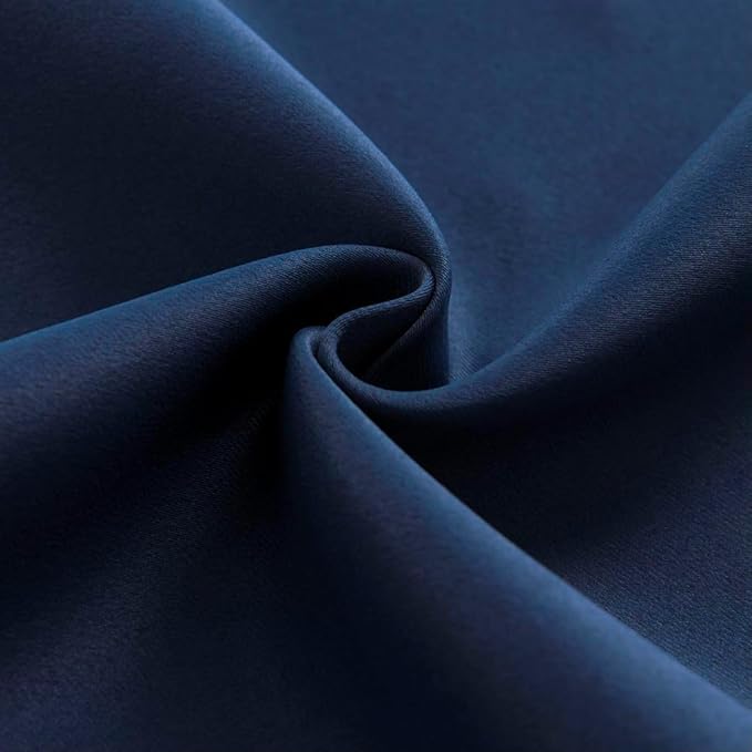 Joydeco Custom Blackout Curtains for Bedroom, 1 Panel Room Darkening Curtains & Drapes for Living Room Window Rod Pocket Back Tab (Custom Size,Navy Blue)