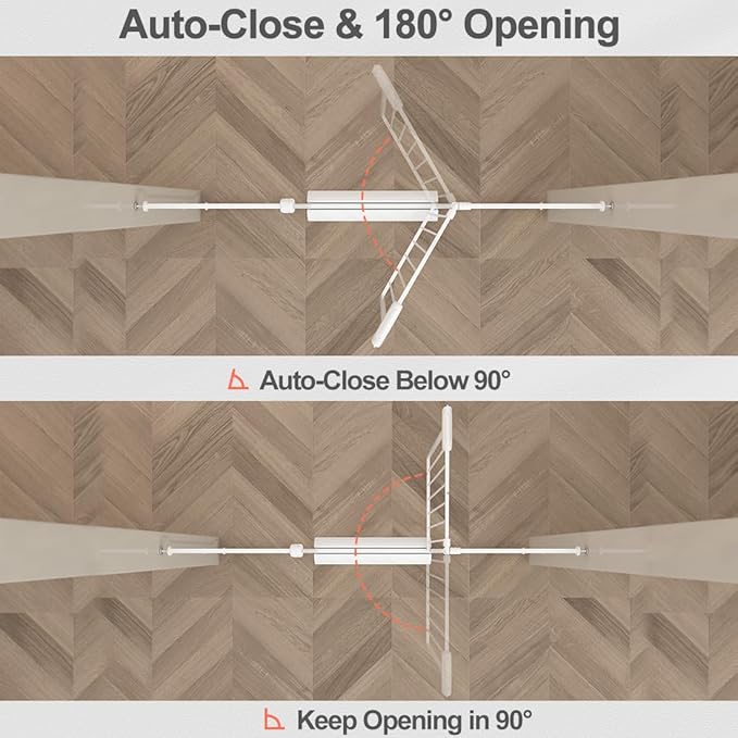 Baby Gate for Doorways Stairs Hallway 85.8-90.5 Inch Wide, Walk Through Child Gates with Pressure Mounted Extention Kit, Indoor Safety Child Gates for Kids or Pets