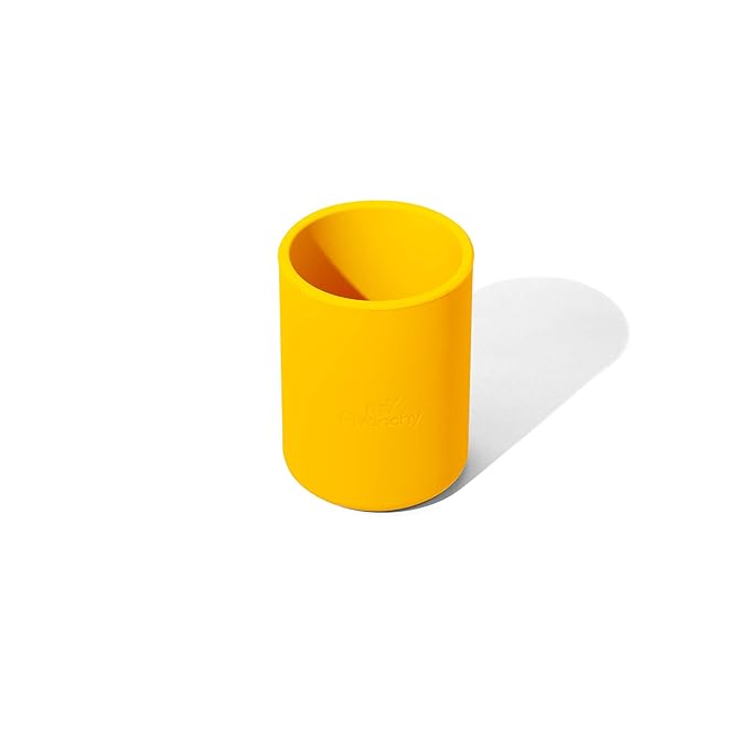 Avanchy Silicone Training Cup – 12 oz Open Cup for Toddlers and Infants – Ideal for Baby Led Weaning and Transitioning from Bottles, Gray