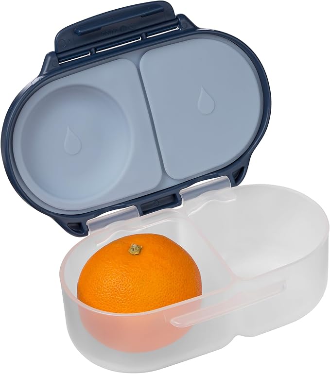 b.box Snack Containers for Kids, Toddler Snack Box Container, Reusable Small Bento Box for Lunch, School & Travel, Leak Proof, BPA free, Dishwasher Safe, Ages 4 months+ (Midnight, 12oz)