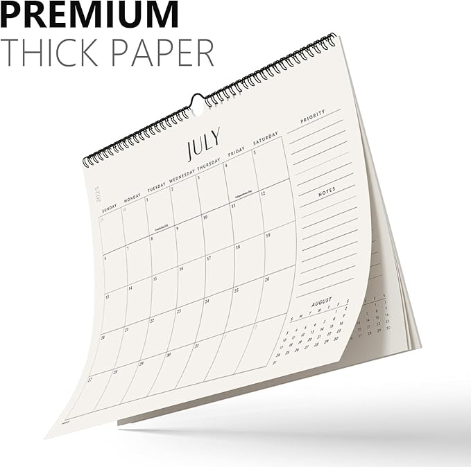 Jotsome Wall Calendar 2025-2026, Academic Monthly Wall Calendar From July 2025 to December 2026 14.2x11.2 inch for Home and Office, Easy Planning