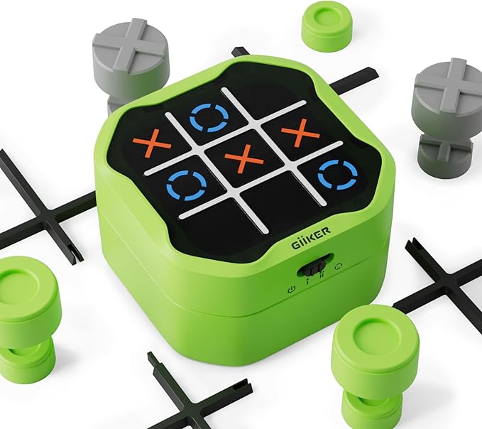 GiiKER Tic Tac Toe Bolt Game, Original 3-in-1 Handheld Puzzle Game, Portable Travel Games for Car Ride, Toys Gift Idea for Kids and Adults, Birthday Gifts for Boys Girls