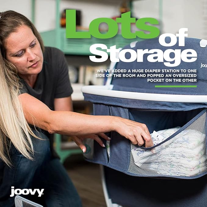 Joovy Room-Playard, Nursery Center, Bassinet, Changing-Table, Black