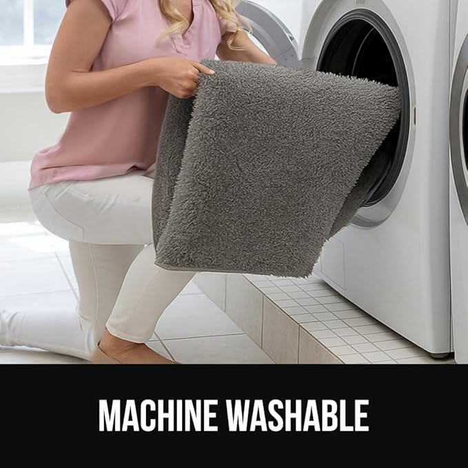 GORILLA GRIP Ultra Soft Washable Area Rug, 6x9, Stain and Slip Resistant Plush Thick Carpet for Bedroom Living Room, No Shed Floor Rugs, Pet Friendly, Dorm Essentials, Kids Nursery Home Decor, Gray