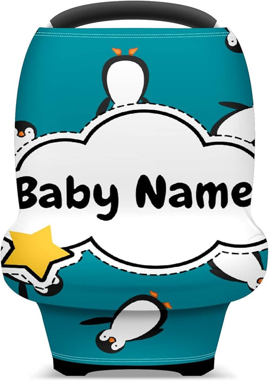 Baby Car Seat Stroller Cover Nursing Cover New Mom Breastfeeding Scarf Soft Stretchy Infant Carrier Cover Car Canopy Coverage