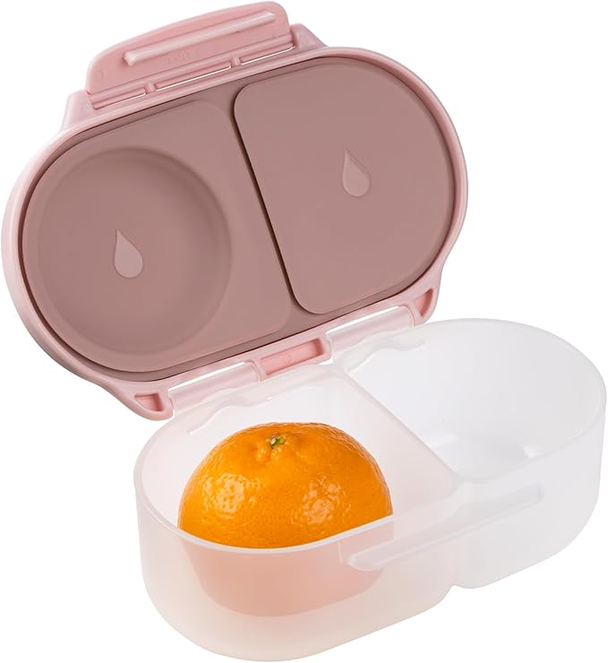 b.box Snack Containers for Kids, Toddler Snack Box Container, Reusable Small Bento Box for Lunch, School & Travel, Leak Proof, BPA free, Dishwasher Safe, Ages 4 months+ (Blush Crush, 12oz capacity)