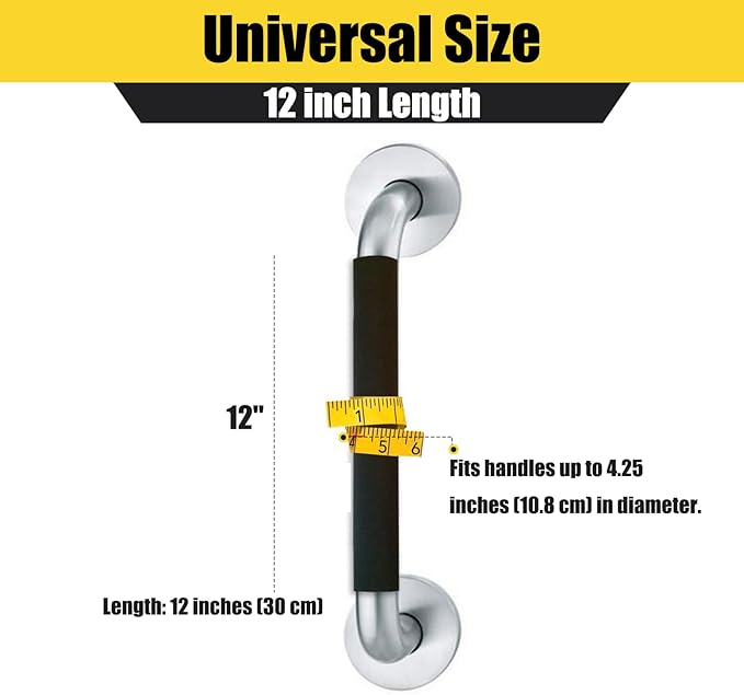 5PCS Commercial Door Handle Covers - Heat-Resistant Neoprene Sleeves with Hook & Loop Closure, Universal Fit for Business/Office/Store Doors