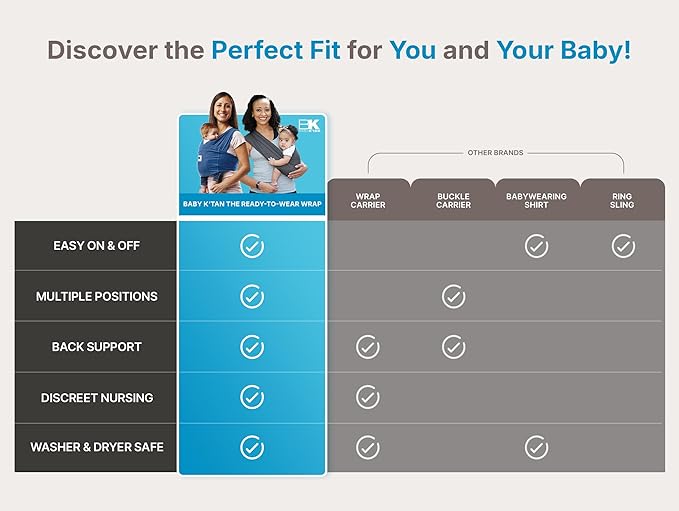 Active Oasis Baby K'tan Baby Carrier Wrap: #1 Easy Pre-Wrapped Baby Sling Gift | Breathable Sport Blend | UVA/UVB Infant Sun Protection | Promotes Safe Hygiene | Newborn up to 35lb (See Size Chart)