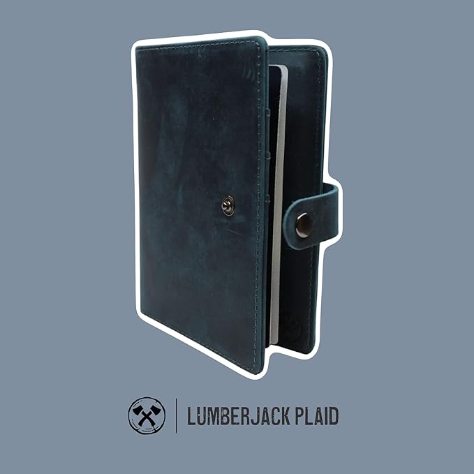 Genuine Leather AirTag and Moto Tag Passport Holder and Wallet for Men and Women RFID Blocking for Secure Traveling and Documentation Organizer (Blue)