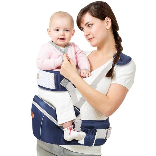 Baby Hip Seat Carrier, Ergonomic Waist Stool for Child Infant with Adjustable Strap Pocket Soft Base, Baby Hip Carrier for Newborns & Toddlers