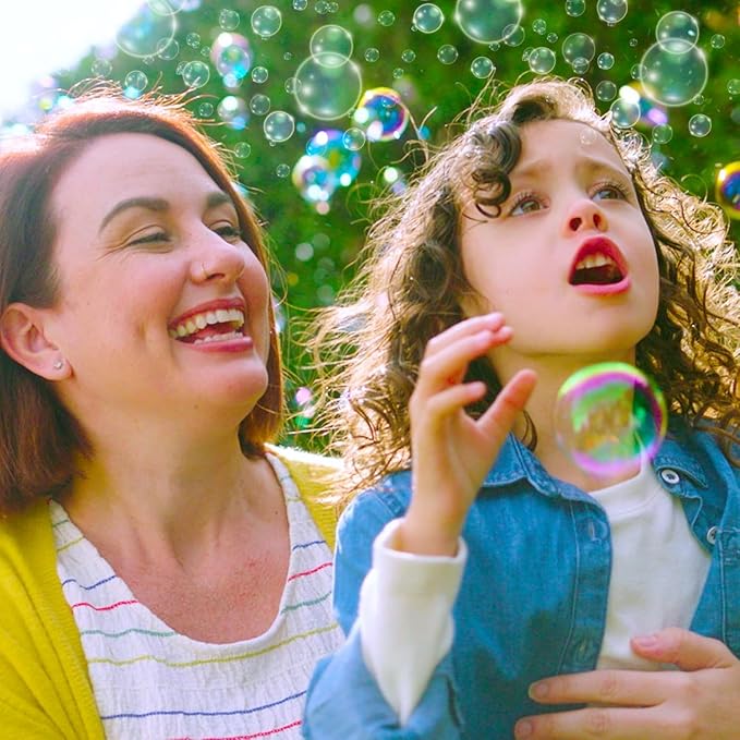 Gazillion Bubbles, Original Bubble Solution 1L - Create Bubbles with Premium Formula & 7-in-1 Bubble Wand - Non-Toxic & Safe