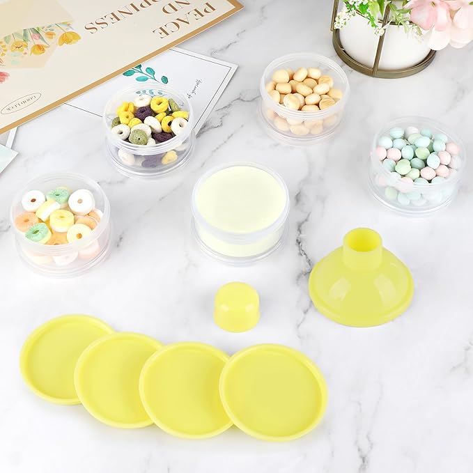 Accmor Formula Dispenser On The Go, 5 Compartments Stackable Formula Container for Travel, Baby Milk Powder Kids Snack Container, BPA Free