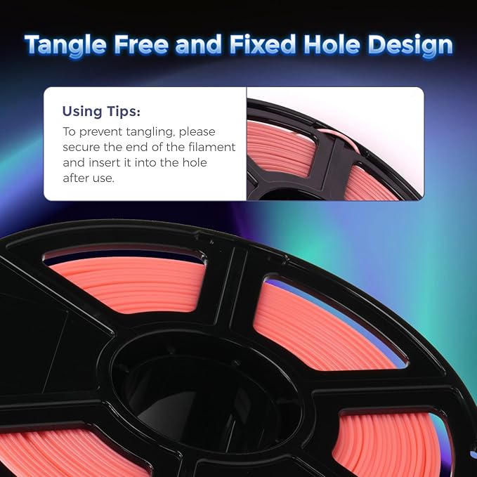 FLASHFORGE Rapid PLA Filament 1.75mm Luminous Red, 500mm/s High Speed Printing, Glow in The Dark 3D Printer Filament 1kg Spool, Dimensional Accuracy +/- 0.02mm, Brilliant, Long-Lasting Glow