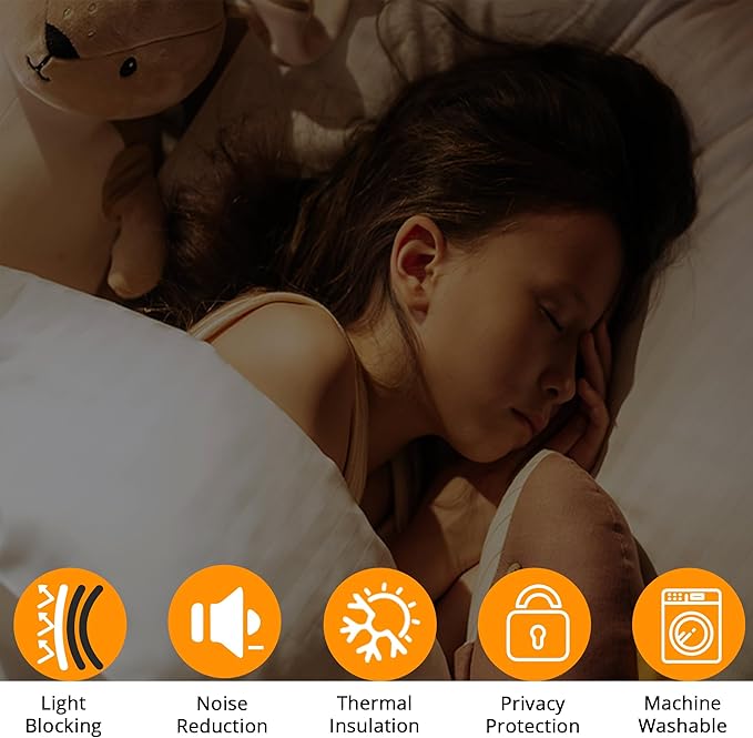 Galaxy Blackout Curtains - Space Design, 100% Blackout, 2 Panels, Each W52×L63, Thermal Insulated Curtains for Bedroom, Noise Reducing & Energy Efficient, Keeping Your Decor Looking Fresh and Vibrant