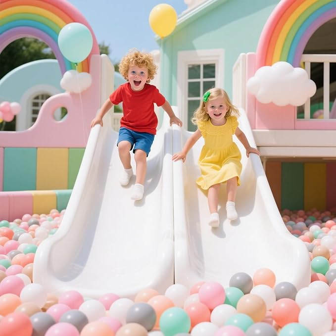 GOGOSO Balls for Ball Pit - Plastic Ball for Toddlers 1-3, Baby Kids Ball Pool Decoration 50 100 200 300 500 1000 (6 Colors, 500 Balls)