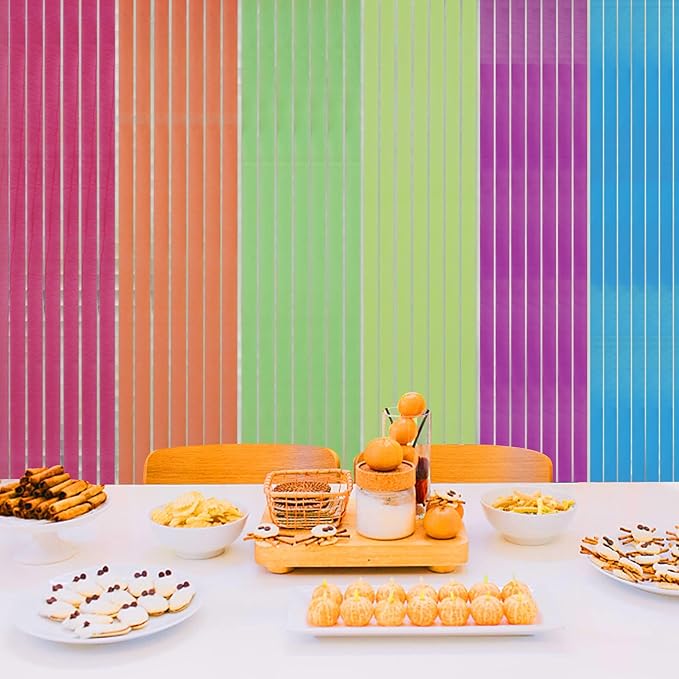 600feet Crepe Paper Streamers,6 Rolls Blacklight Party Streamer Decorations in 6 Colors for Neon Party,Wedding, Birthday, Glow Party Supplies…