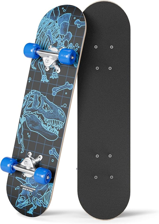 24 inch Rude Boyz Mini Cruiser Skateboard - Aluminium Trucks - Kids Skateboard Ages 5-8 Beginner - Skateboards for Kids