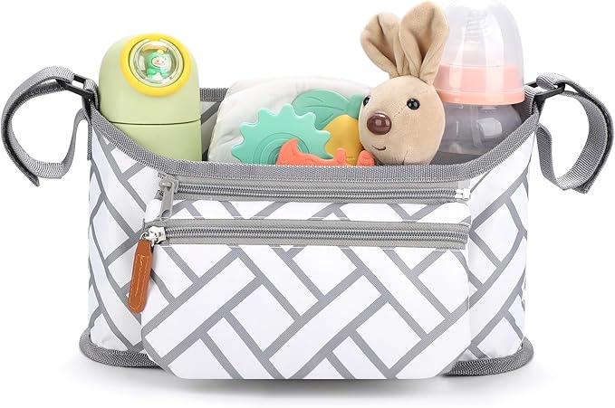 Accmor Universal Stroller Organizer with Detachable Phone Bag, Stroller Bag Caddy Organizer Stroller Accessories for Uppababy, Baby Jogger, Nuna, Doona, Britax Strollers