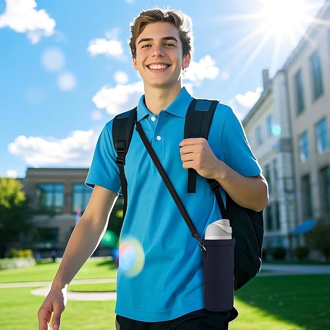 AUPET Water Bottle Bag Carrier,24oz/32oz Insulated Neoprene bottle Sling Holder Case Pouch Cover for 1000ML/750ML Bottles with Shoulder Strap for walking