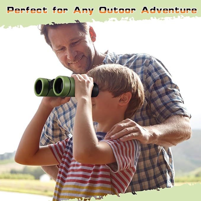 6 Pack Kid Binoculars Shockproof Mini Compact Binoculars Toys for Girls Boys Small Folding Telescope for Bird Watching Educational Learning Camping Birthday Gifts