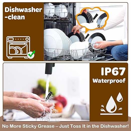 Accurate Smart Wireless Meat Thermometer - 4 Probes, Long Range Bluetooth, Real-time Alerts, Dishwasher Clean, Waterproof, Digital Cooking Thermometer for Grill, BBQ, Oven, Smoker