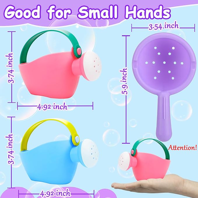 Baby Bath Toys for Kids Ages 1-3 3Pcs Toddler Bath Pool Toys for 1-3 2-4 Water Can Bathtub Pool Water Table Beach Toys Baby Gifts (Small Hand)