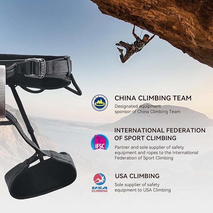 KAILAS Kids Rock Climbing Harness Child Safety Belt Climbing Gear Adjustable Lightweight Indoor Gyms Beginners Youth