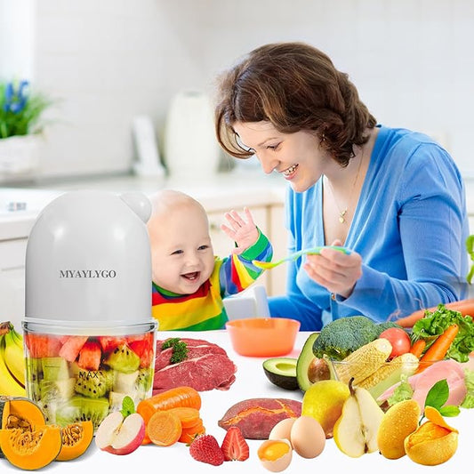 Baby Food Blender & Food Maker, Baby Blender, Food Puree Machine, Baby Food Grinder For Fresh Fruit, Veggies & Meat, Easy To Use & Easy To Clean Baby Feeding Essentials, Shower Gifts