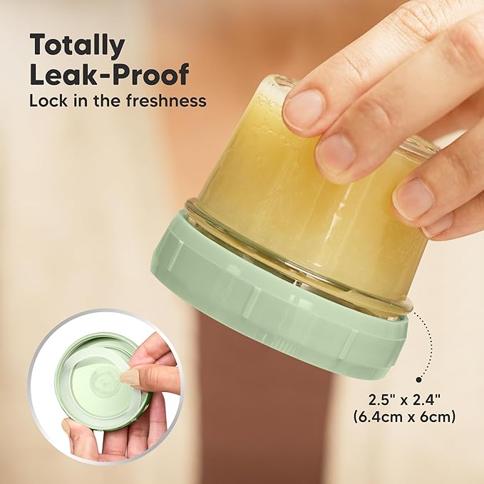 KeaBabies 12pk 4oz Glass Baby Food Containers with Lids - Leak-Proof, Microwavable Small Glass Jars, Baby Purees & Toddler Snack Storage Containers, BPA-Free, Dishwasher & Freezer Safe (Pastels)