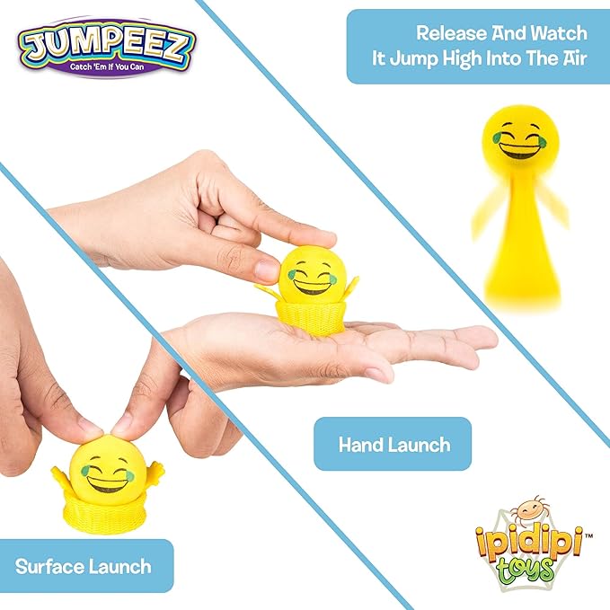 IPIDIPI TOYS Jumping Poppers – Pack of 24 – Spring Launcher Toys for Kids - Fun Party Favors, Goodie Bag Stuffers, Classroom Rewards, Birthday Games, and Holiday Prizes