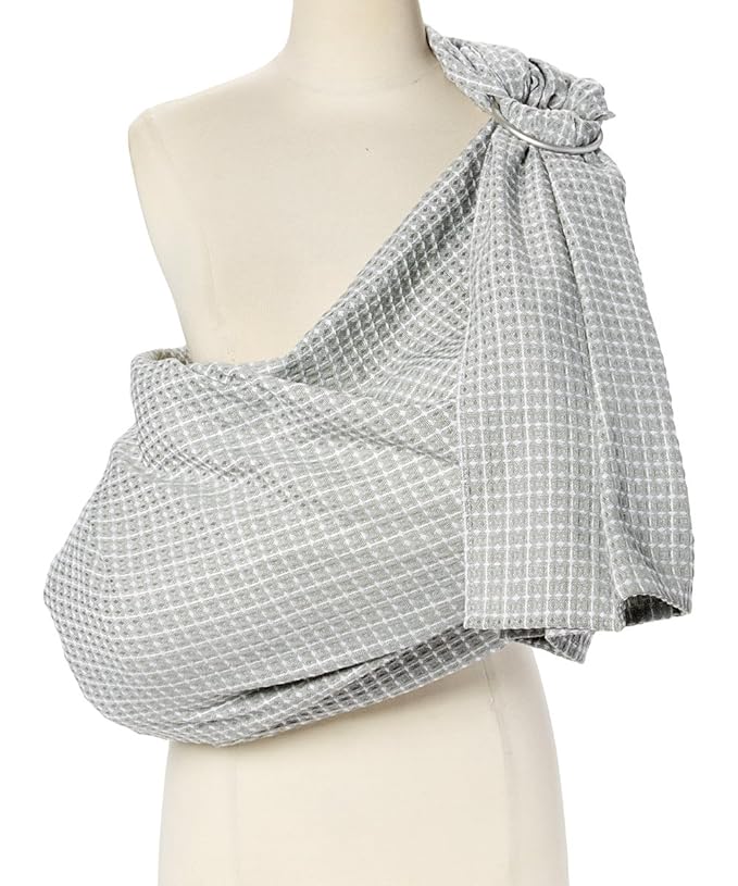 Hip Baby Wrap Ring Sling Baby Carrier for Infants and Toddlers - 100% Soft Cotton Baby Wraps Carrier for Babies 8-35 lbs - Perfect Baby Shower Gifts Moms and Dads - Nursing Cover (Kiwi Honeycomb)