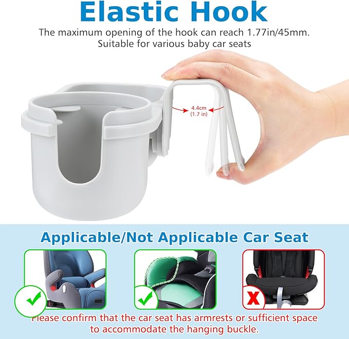 Accmor Child Cup Holder Snack Tray for Convertible Car Seats, Universal Child Cup Holder Compatible with Most Baby Car Seat Models