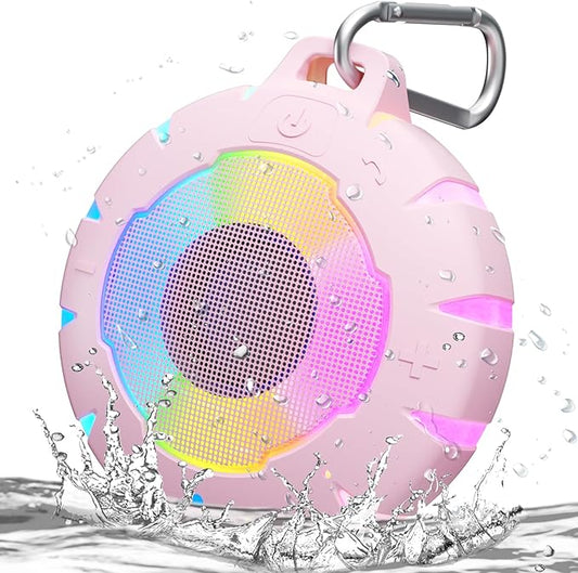 HEYSONG Waterproof Shower Bluetooth Speaker, Durable & Portable with Clear Sound, Ideal for Shower, Pool, Beach & Kayaking – Great Gift for Girls, Women