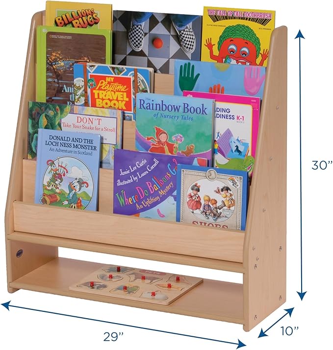 Angeles Value Line Book Display, Classroom Organization, Kids Bookshelf, Assembly Required, 29" L x 10" W x 30" H