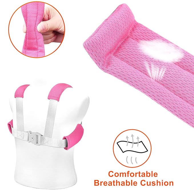 2 in 1 Toddler Leash Anti Lost Wrist Link Pink Safety Harness with Lock for Kids, Baby Leash Anti Lost Wrist Link Safety Wrist Link for Toddlers(Pink 8.2 Ft) …