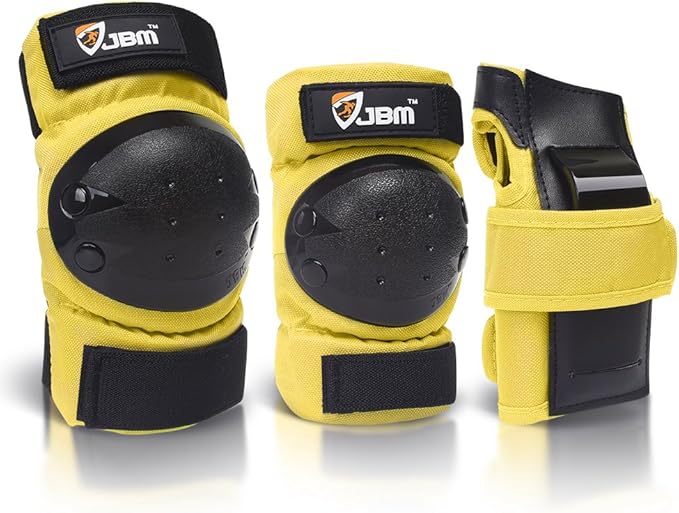 JBM Adult & Kids Knee Pads Elbow Pads and Wrist Guards for Inline Skating, Roller Skating, Skateboarding, Scootering