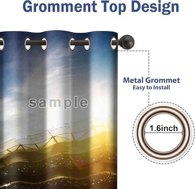 Jekeno Galaxy Blackout Curtains Kids Boys Girls Bedroom Outer Space Universe Nebula Starry Sky Colorful Stars Decor Decoration Darkening Grommet Window Drapes 2 Panel Set, 42"x63"